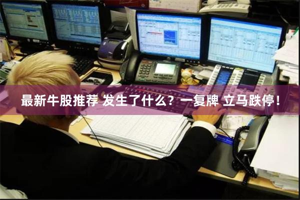 最新牛股推荐 发生了什么?一复牌 立马跌停!