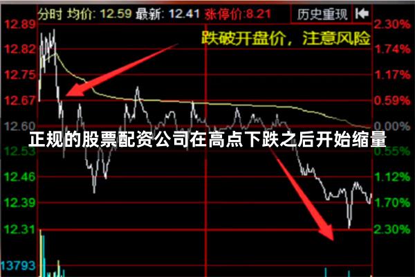 正规的股票配资公司在高点下跌之后开始缩量