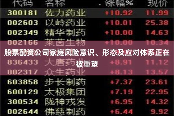 股票配资公司家庭风险意识、形态及应对体系正在被重塑